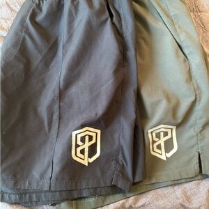 Born Primitive Black and Green Athletic Training Shorts